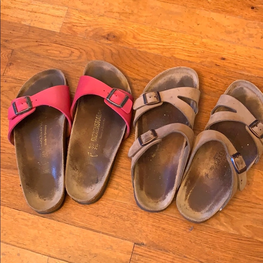 2 pair of authentic Birkenstock sandals.